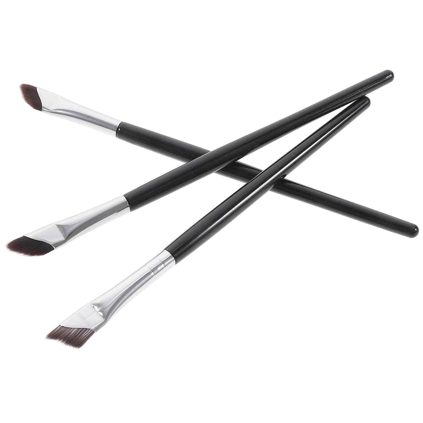 3 Pcs under Eye Concealer Brush Makeup Eyeshadow Eyeliner Nylon Tool Applicator