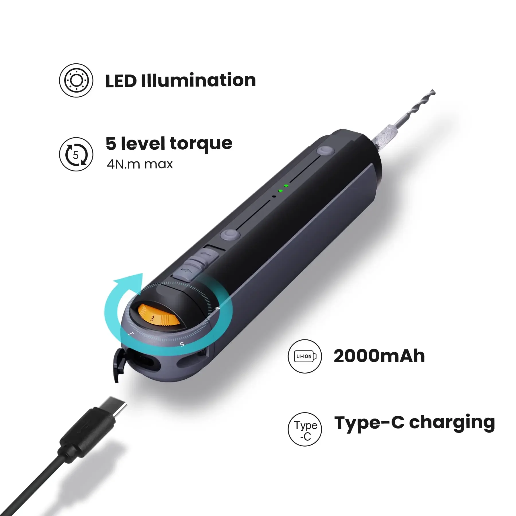 JIMIHOME Electric Screwdriver Set Cordless Power Screwdriver Kit 65 in 1 Disassembly and Installation Kit Box X1-I