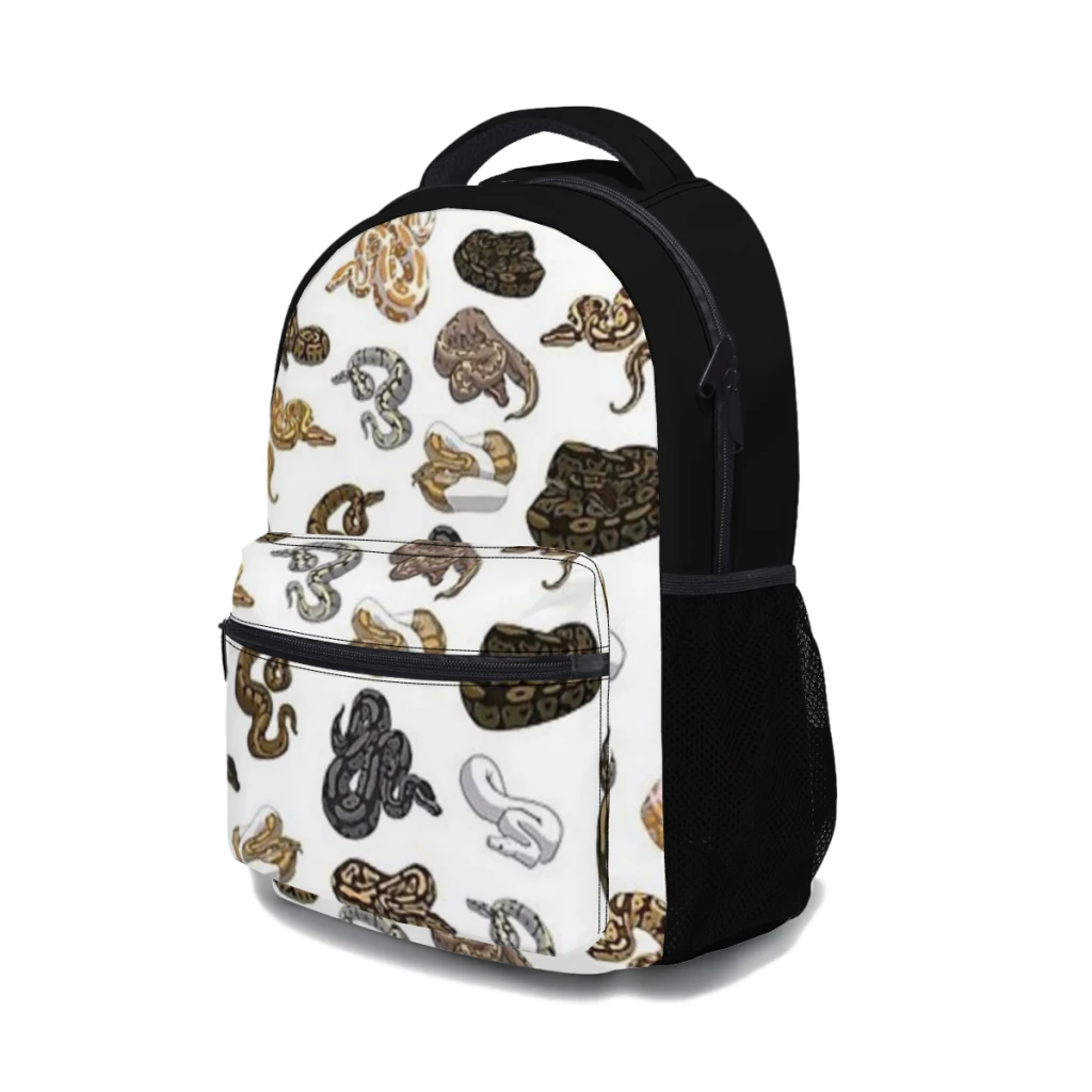 Ball Python Morph Snake Pattern New Female Fashion boys High Capacity Waterproof College Backpack 17inch