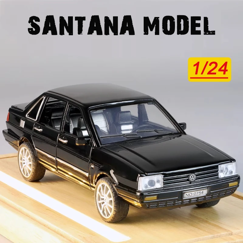 

Santana 1/24 & 1/32 retro style Classic car Simulation Diecast Metal Alloy Model Sound Light Toys Collection Children Gifts