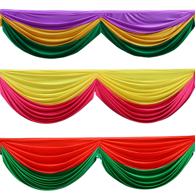 

5M Faux Silk Swag Drape For Wedding Backdrop Curtain Stage Background Birthday Decoration Xmas Event Party Supplies Wholesale