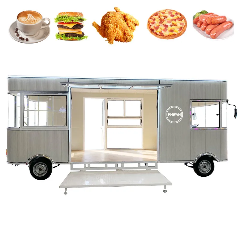 OEM New Street Food Truck Mobile Fast Hot dog Vending Car Customized Ice cream Hamburger Food Van Kiosks