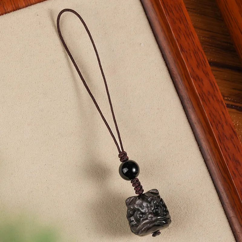 منحوتة الزنجفر شينغشي قلادة هاتف المحمول للرجال والنساء قلادة الحلي جديد محظوظ الحبل الراقية العتيقة يا محظوظ الشام #6