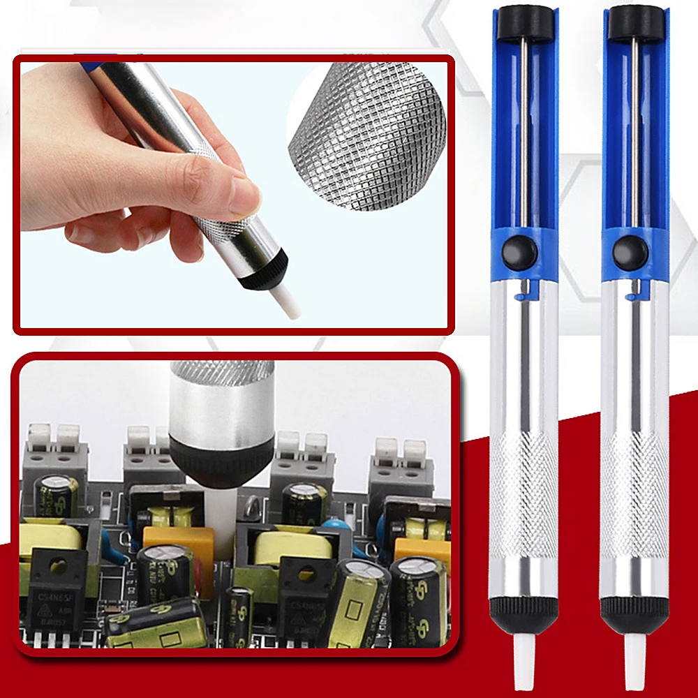 อลูมิเนียมโลหะปั๊มดูด Desoldering Soldering Sucker ปากกากำจัดสูญญากาศ Soldering Desolder เหล็กมือเครื่องมือเชื่อม