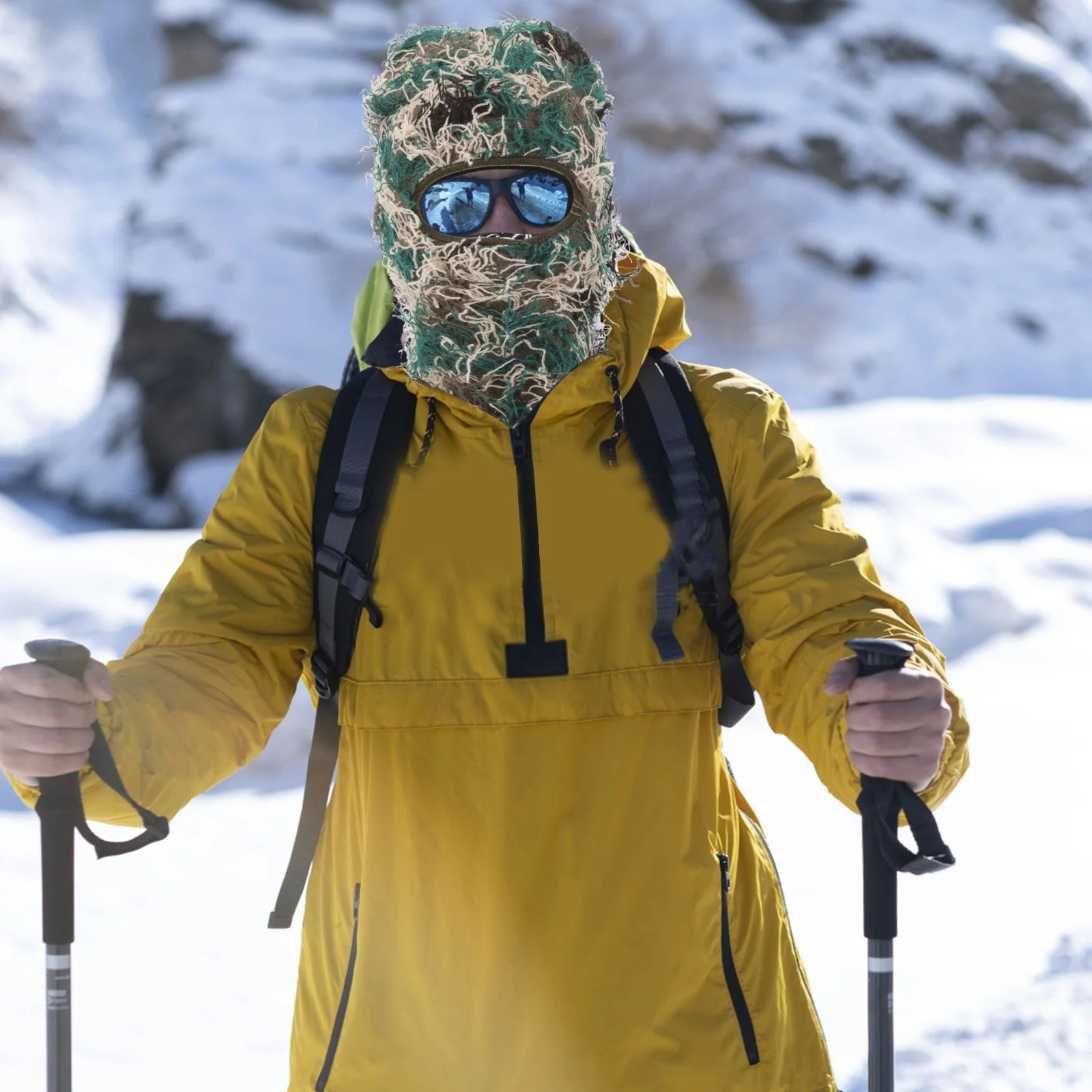 

Winter Facial Mask Cycling Cover Skiing Full Face Cover Outdoor Sports Riding Mask for Adults Men Stretchable Comfortable Warm