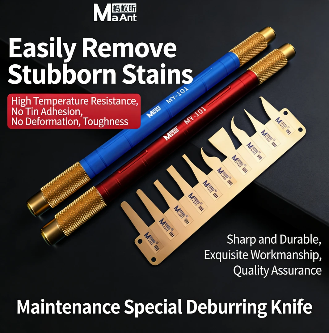 

MaAnt MY-101 Multifunctioal CPU IC Glue Removal Knife Handle for Mobile Phone Repair Motherboard NAND CPU Cleaning Prying Tool