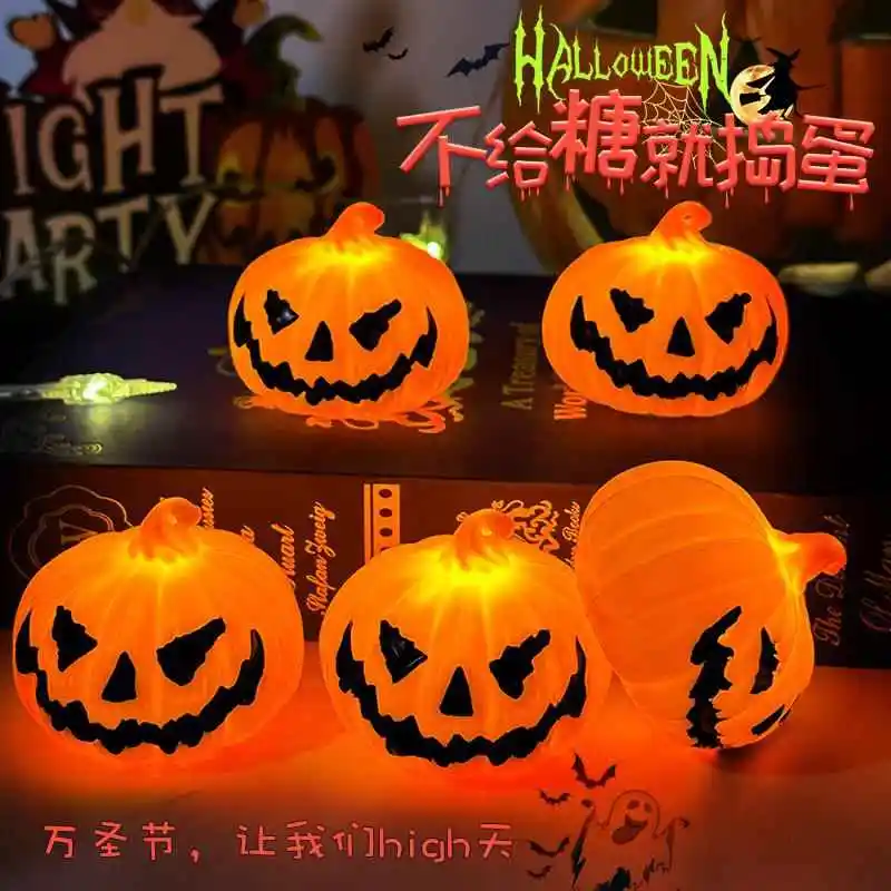 

New Pumpkin Lantern Candle Light Halloween Skull Ghost Face Lamp Gift For Bedroom Garden Party Decoration Atmosphere Light Stock