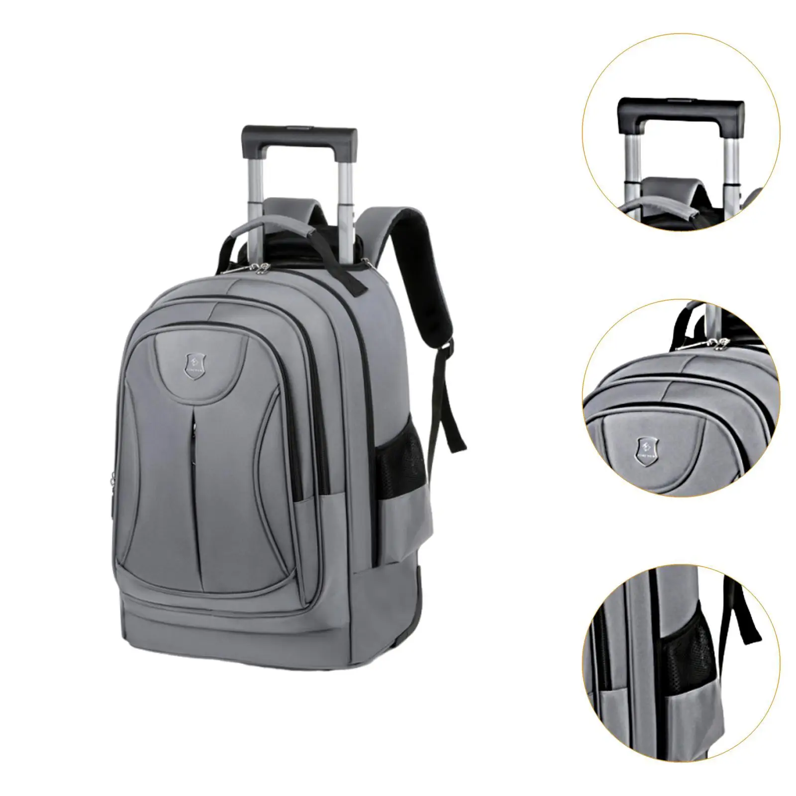 Rollrucksack, lässiger Tagesrucksack, Handgepäck, Laptop-Rucksack mit Rollen für Erwachsene, Kinder, Business, Flugzeug, Schule, Damen und Herren