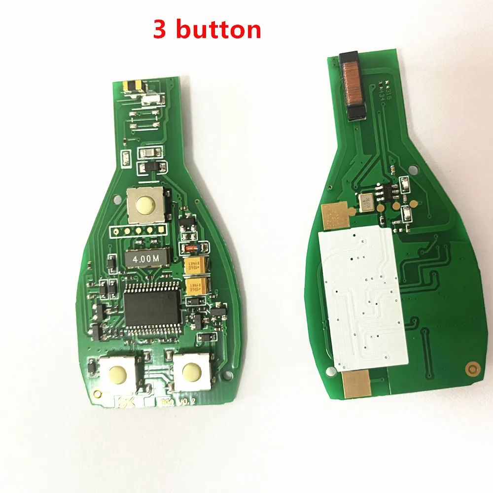 Mando A distancia de coche para Mercedes Benz, 1 piezas, mando A distancia de 2/3 Mhz, 433Mhz, para Mercedes Benz Clase A, C, E, S, NEC, estilo BGA