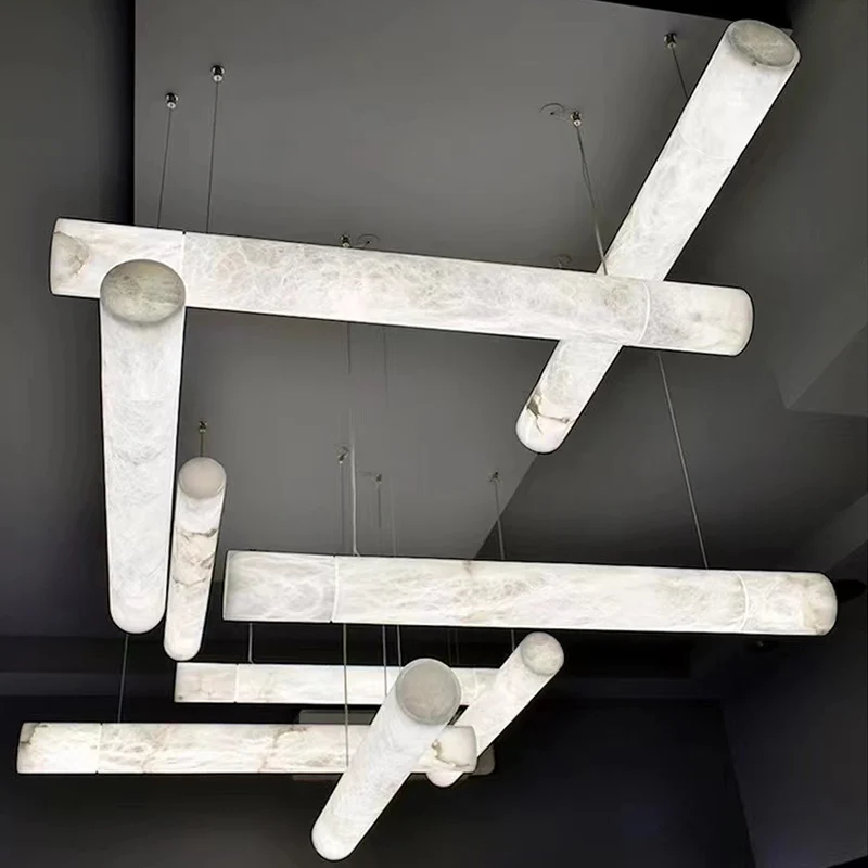 

2025 New Trend Marble Collection Led Diy Hanging Lamps Chandelier Lighting Fixtures Lustre Suspension Luminaire Lampen For Foyer