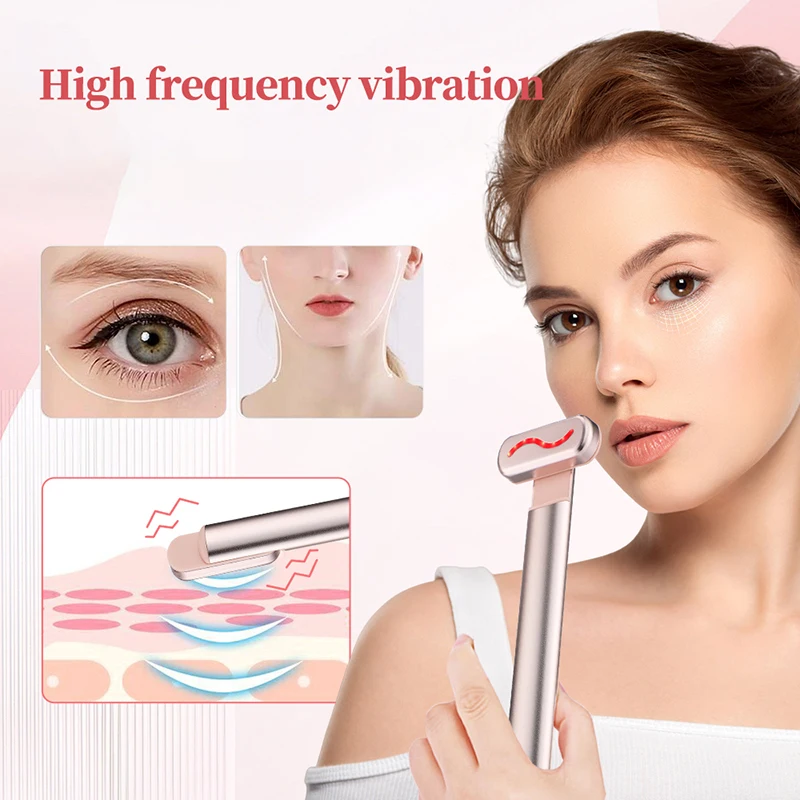 جهاز تجميل محمول، قلم تدليك صغير للعين، شحن USB، مدلك للوجه والرقبة، لتجاعيد العين، معدات التجميل المنزلية، #1