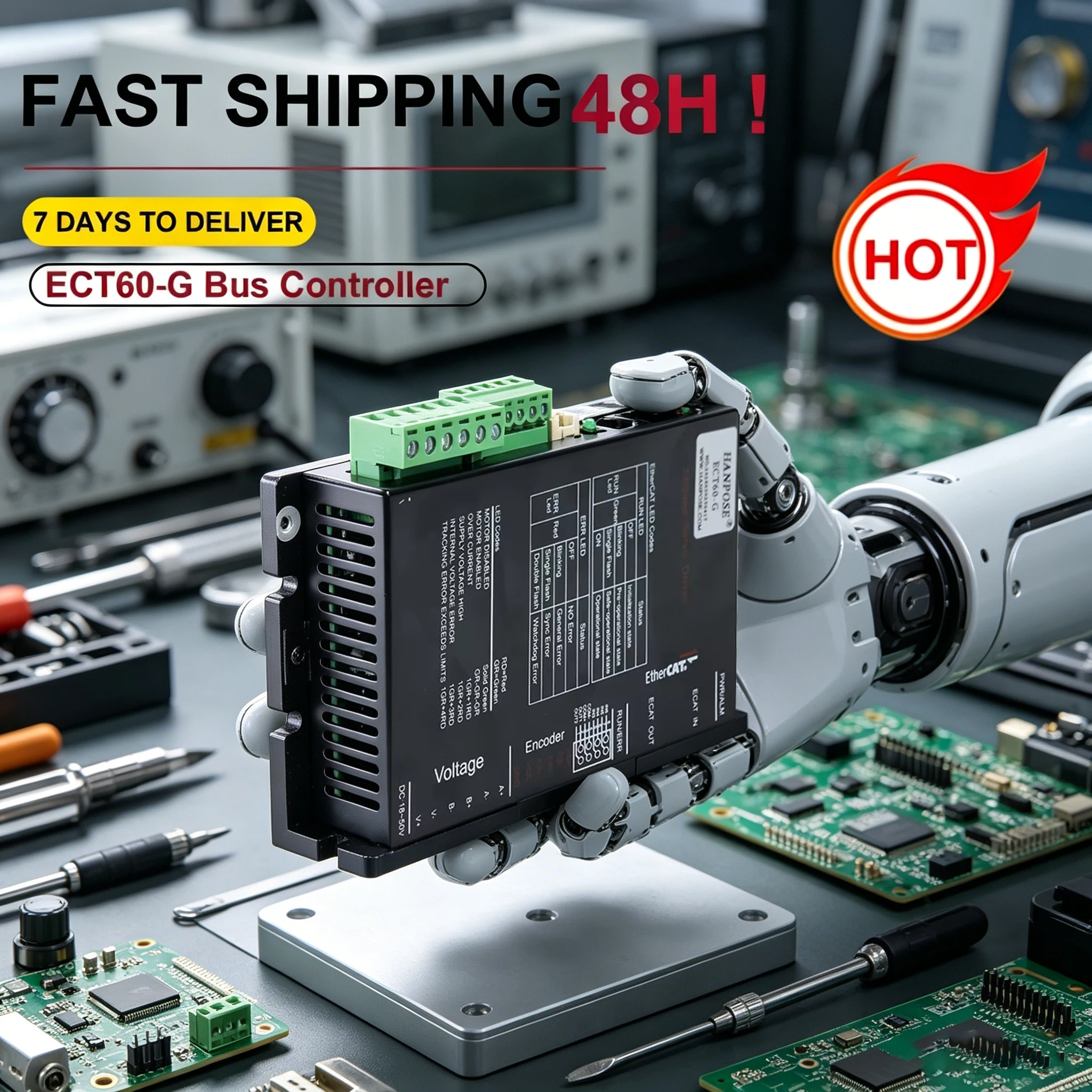 ECT60-G Bus Communication Control 42 57 Stepper Motor Driver I/O Ports EtherCAT Communication