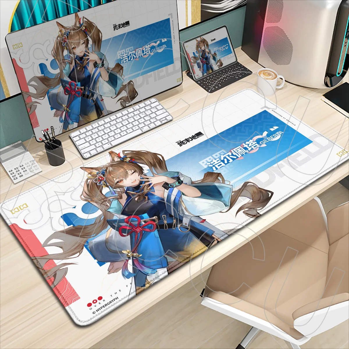 XXL HD print Arknights Endfield Gilberta Game Mouse Pad Non-slip Rubber Gamer Computer Mats Desk mat Laptop Office Large carpet