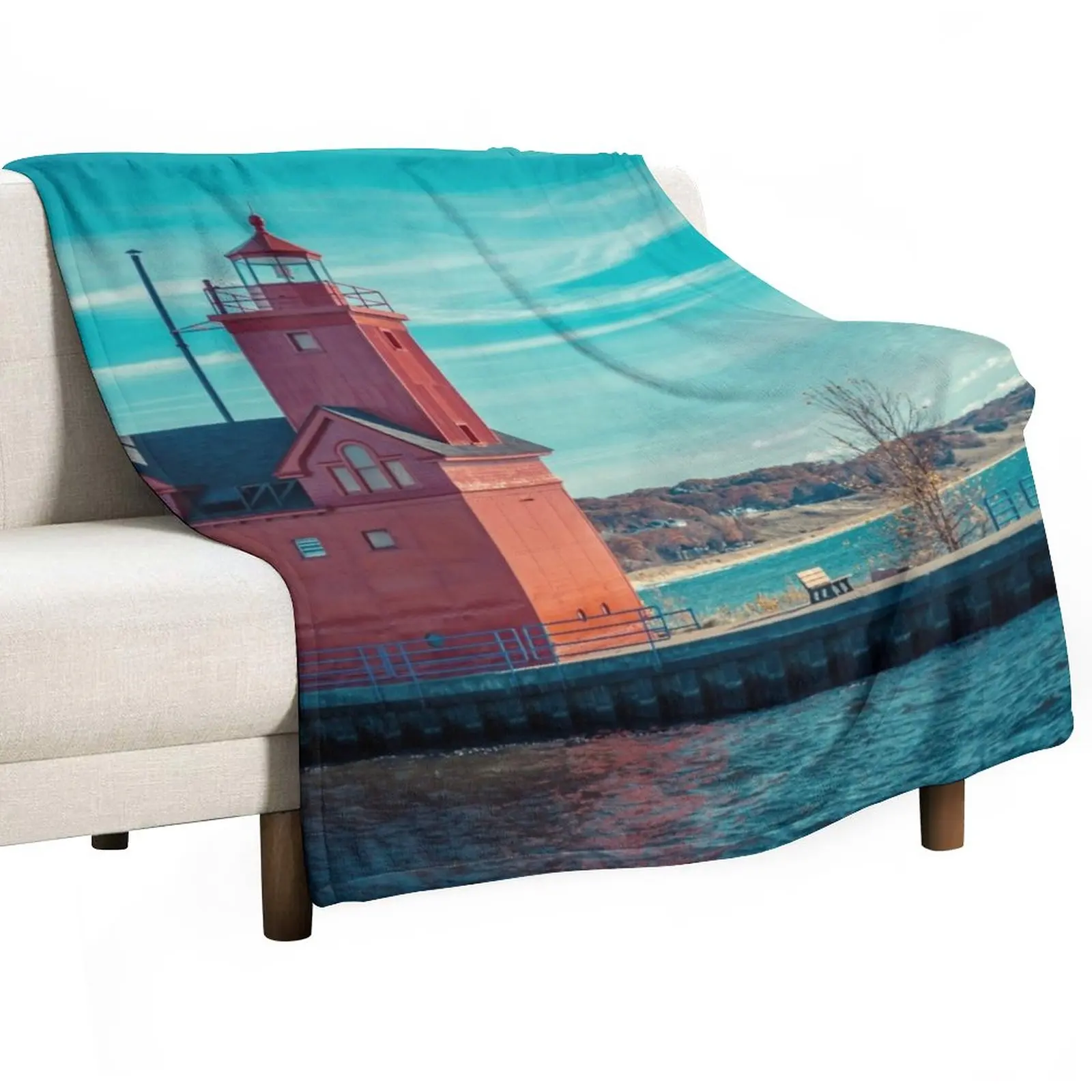 

Sunny Summer at Big Red Throw Blanket Loose Camping Blankets