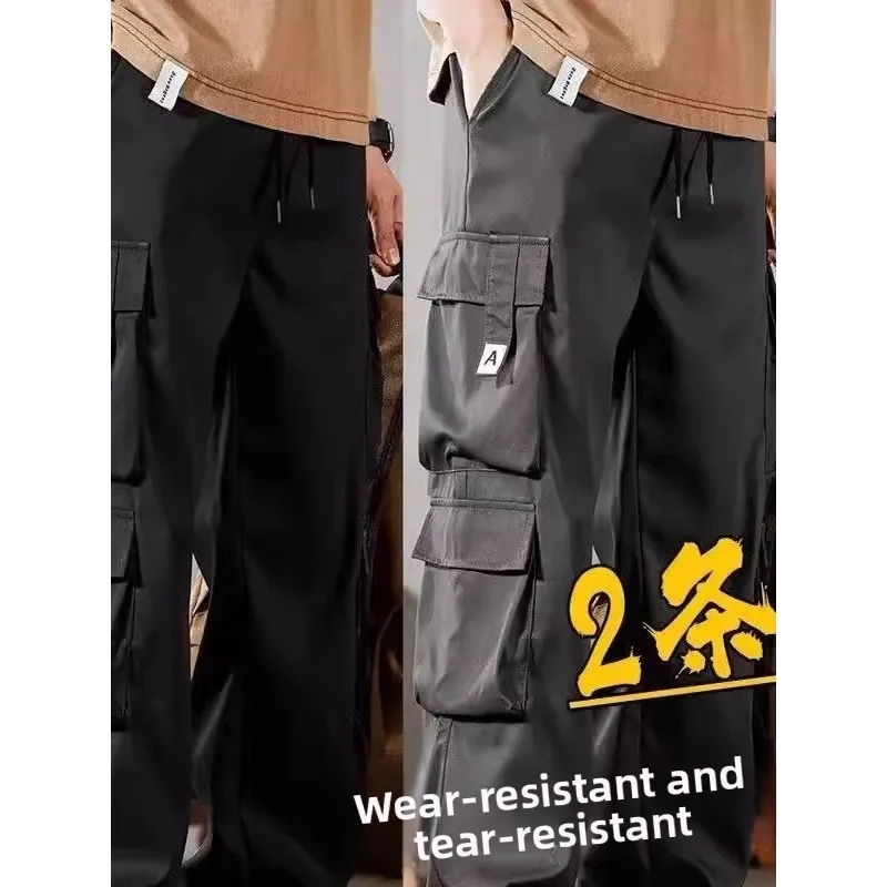 Thiened Fce اصطف التمويه العمل بنطلون الرجال الخريف الشتاء الدافئة مطاطا مكافحة السمط مقاومة للاهتراء سراويل تقليدية