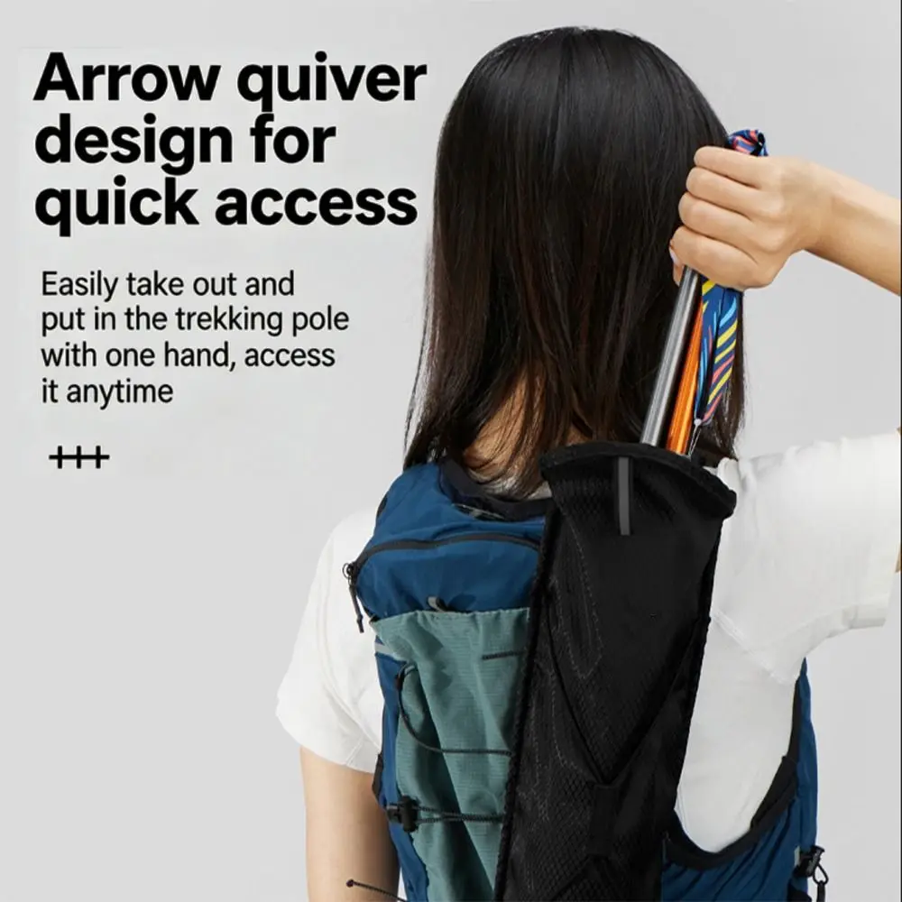 Lightweight Hiking Pole Storage Bag Opening Tightening External Design Trekking Poles Bag White Black Portable Sport Backpack