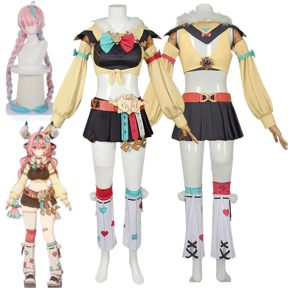 

Genshin Impact Varesa, карнавальный костюм, парик, юбка для женщин и девочек, платье, одежда, наряды для ролевых игр, фантазийный карнавальный костюм на Хэллоуин