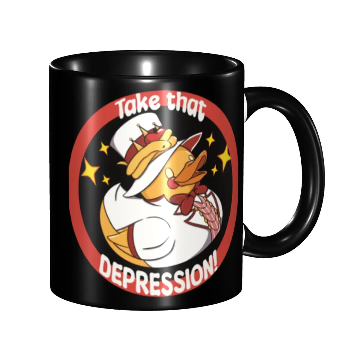 

Personalized Lucifer Rubber Ducky Coffee Mugs DIY Hazbins Anime Animation Hotel Ceramic Tea Milk Cup