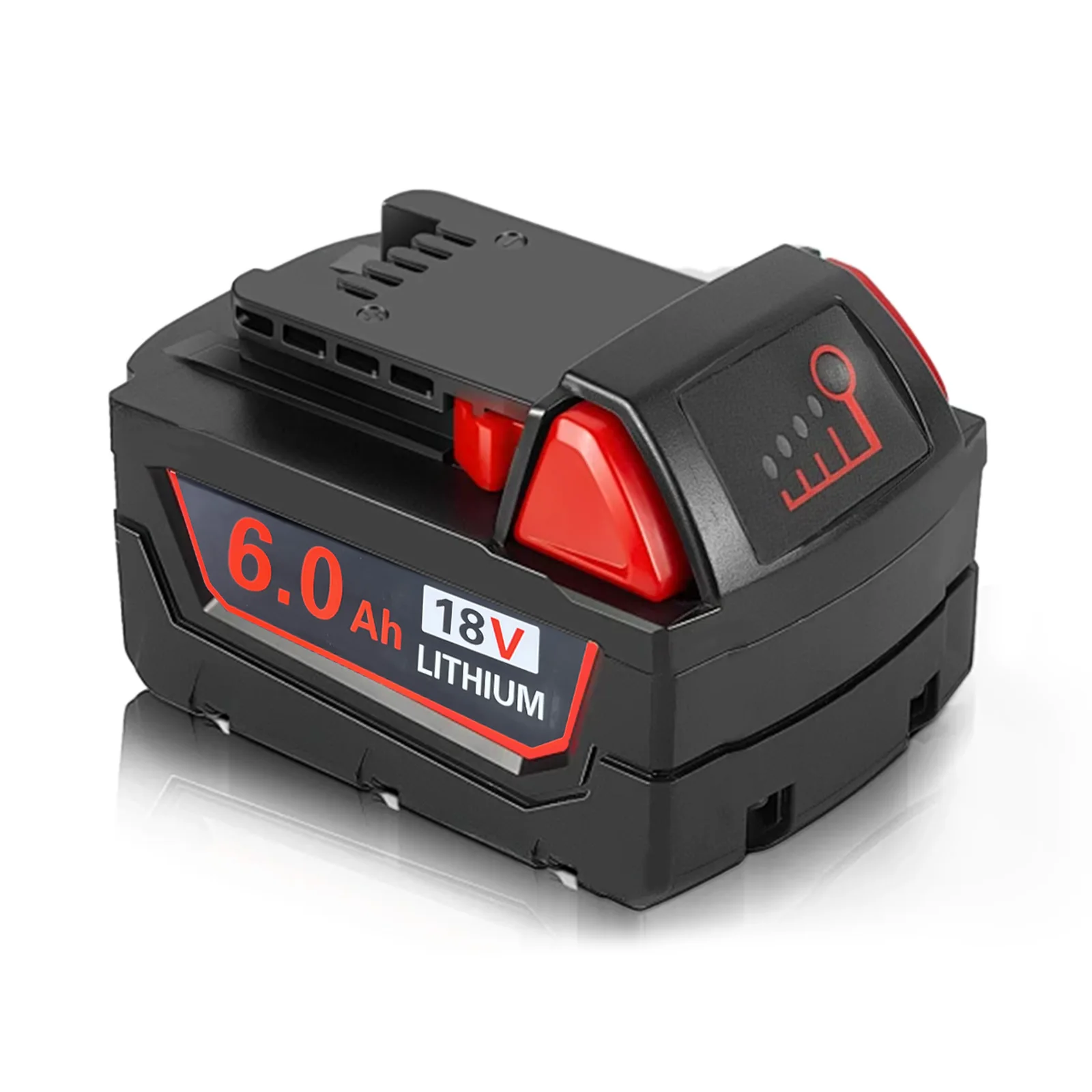 1 Packs Battery 18V 6.0Ah Lithium Battery Replacement for Milwaukee for M18 48-11-1840 48-11-1828 Cordless Power Tool Battery