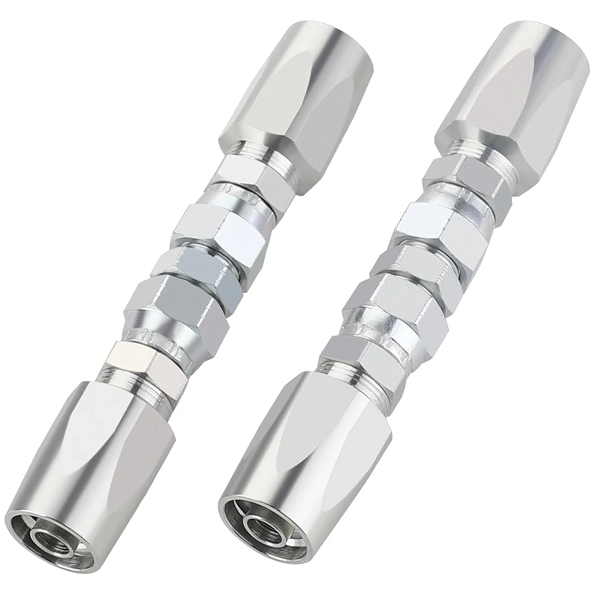 ABXHH Kit de reparación de manguera hidráulica de 2 piezas, reutilizable, accesorio de reparación hidráulica reutilizable de 2 cables de 1/2 pulgada