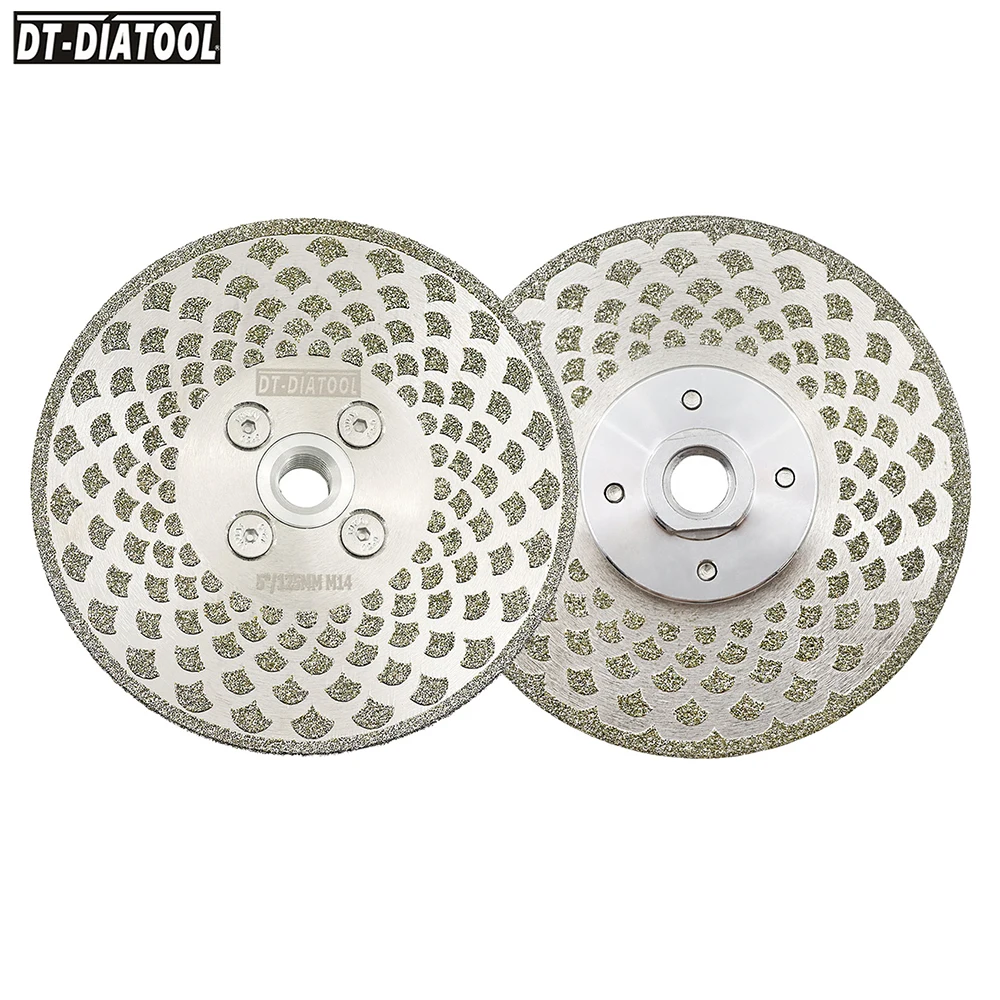 DT-DIATOOL-1PC Dia 105/115/125mm Electroplated Diamond Grinding Wheel for Granite Marble Tile Saw Blade Double Side Cutting Disc