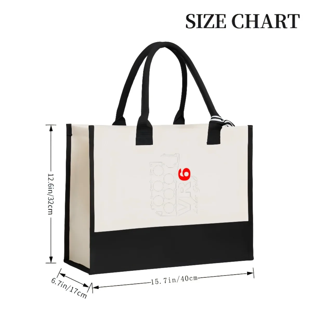 VR6 2026 جديد وصول موضة عملية واسعة قابلة لإعادة الاستخدام حمل حقيبة نمط طباعة 2 لهجة الثقيلة حقيبة كتف كبيرة طوال اليوم