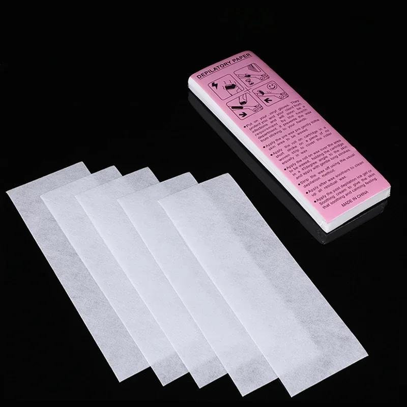 1 Bag 100pcs Nonwoven Hair Removal Wax Paper Body Leg Arm Hair Removal Epilator Wax Strip Paper Beauty Products