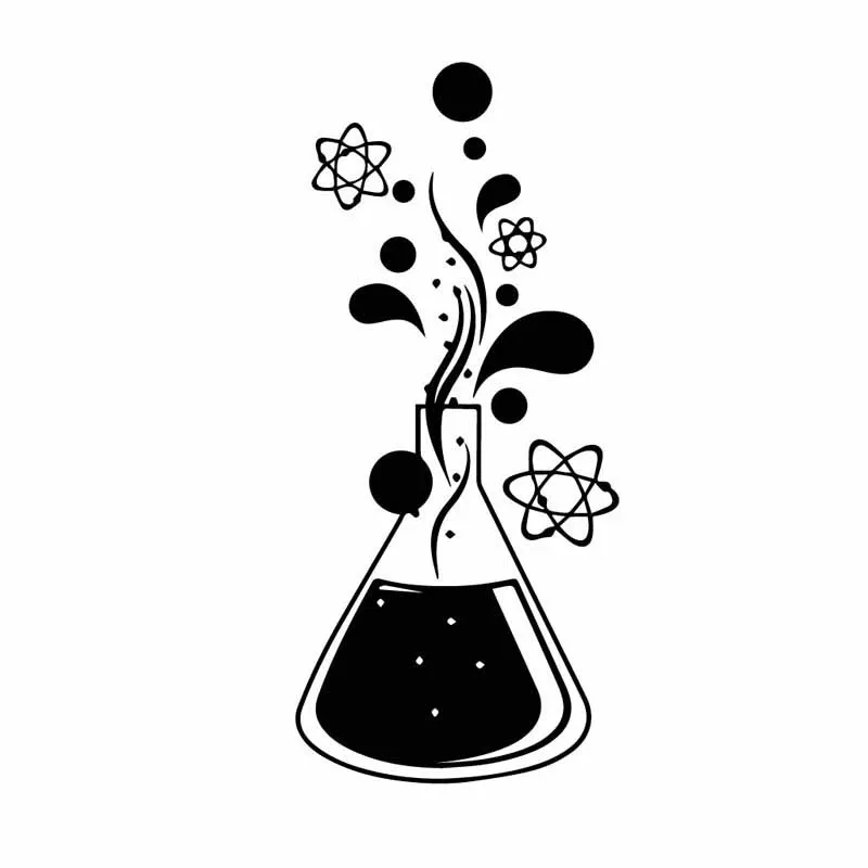 

8.3CM*18CM Chemistry Science Atom Molecules Vinly Decal Decor Car Sticker