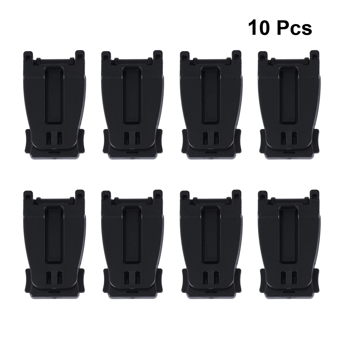 

10pcs Webbing Web Strap Clips Fixed Belt Keeper For Backpack Webbing Buckles Outdoor Gear Black