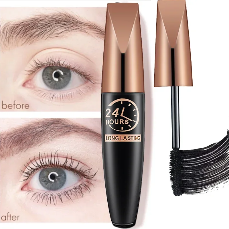 InjFiber-Mascara 3D noir pour extension de cils, brosse de beauté, maquillage, longue tenue, imperméable, cosmétiques