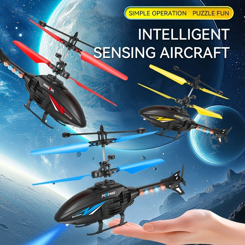 مكافحة الاصطدام طائرات التحكم عن بعد التعريفي أباتشي هليكوبتر ثنائي الوضع التحكم عن بعد معلقة الطائرة بدون طيار LED لعبة مضيئة