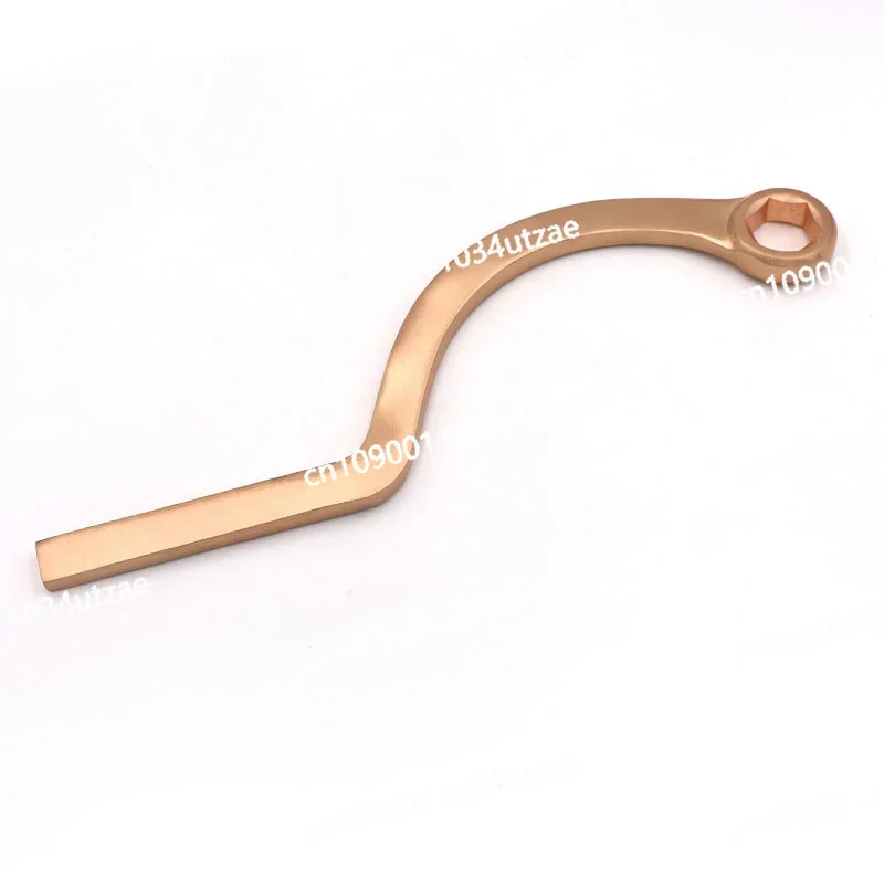 Explosion-proof Bending Handle Single Head Hexagonal Wrench Beryllium Bronze Non-magnetic and Non-spark