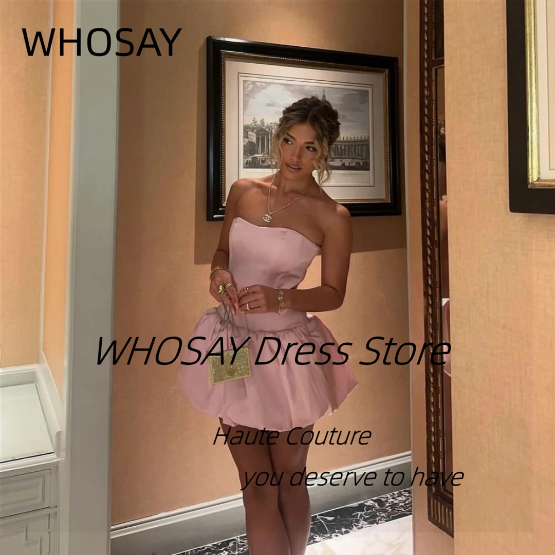 

WHOSAY Special Occasion Girls Wear Mini Prom Dresses Sweetheart Lace Up Back Cocktail Party A Line Homecoming Gowns