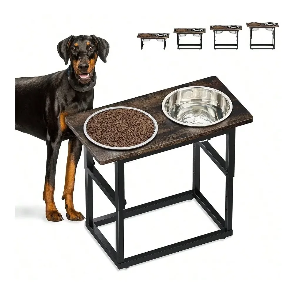 

Dog Bowl Dog SuppliesDog Bowls For And Large Breed 5 Adjustable Heights From 8.2 17.3 2 Stainless Steel Bowls 8.2 11.8 13.7 15.7