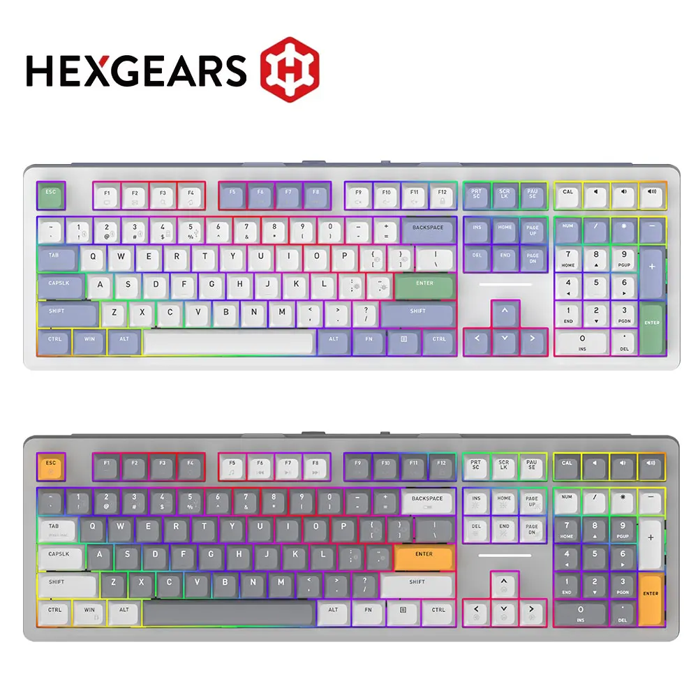 HEXGEARS Q5PRO Wireless Mechanical Keyboard Gasket Structure Bluetooth/Wired Kailh Customized Magnolia Shaft Gaming Keyboard