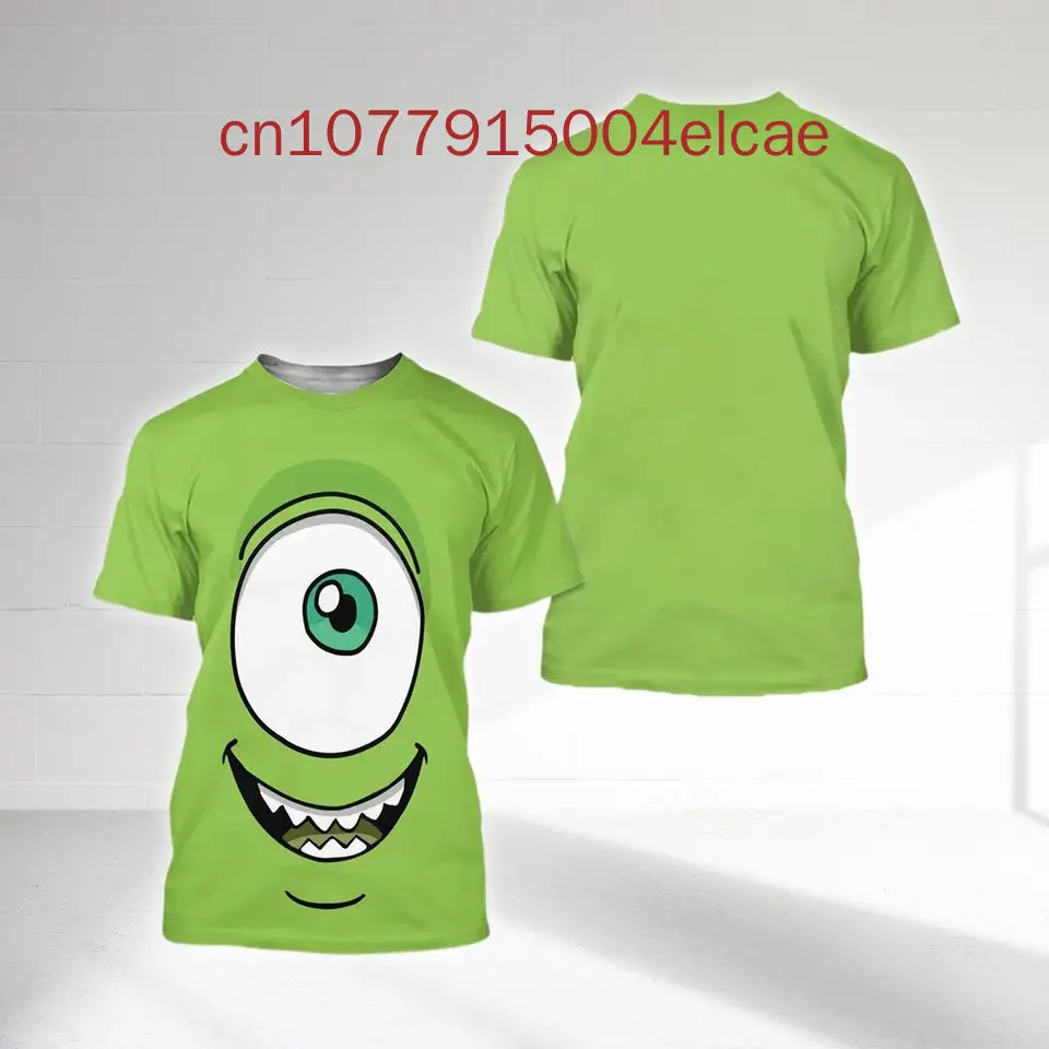 New Monsters Inc Costume T-Shirt Disney 3D Printed Men's and Women's Children's Casual Round Neck Top