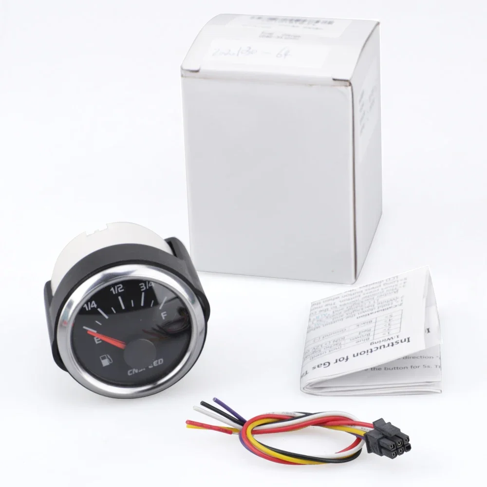 

2 "52 мм указатель уровня топлива 12/24 В гоночный автомобиль датчик уровня топлива манометр с подсветкой белый светодиодный красный указатель