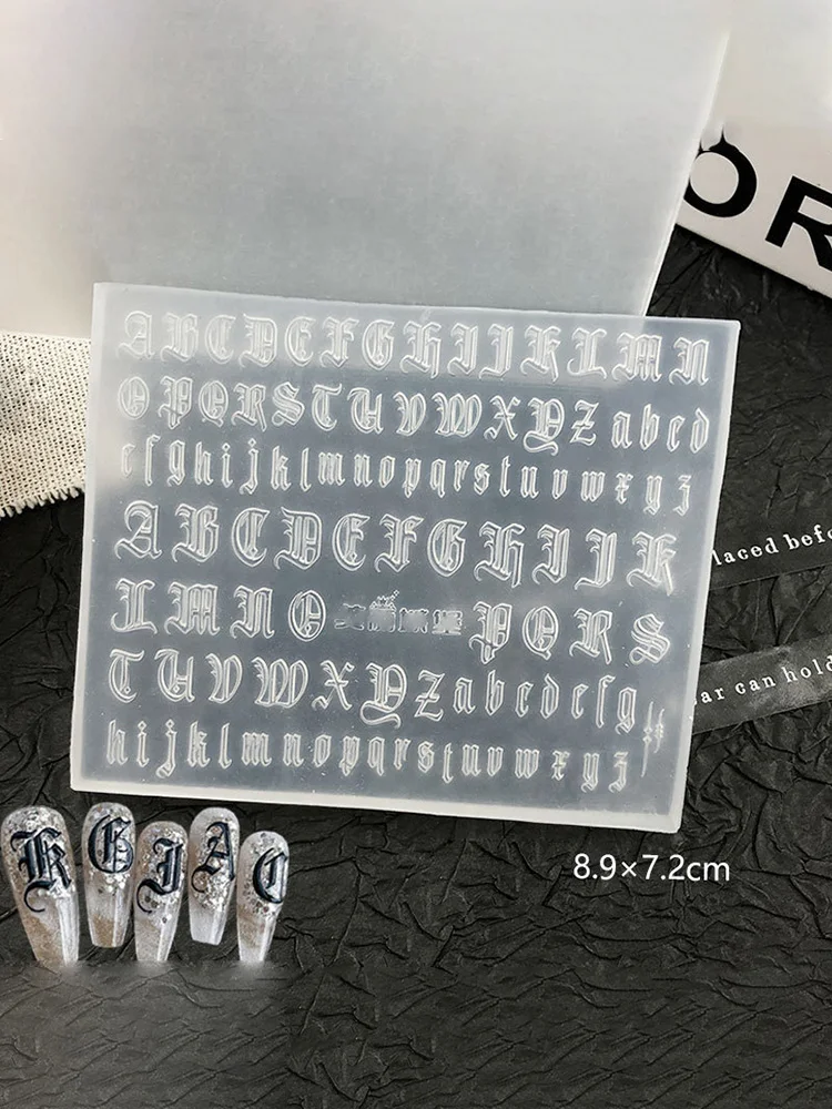 Cross Nail Parts Mold 3D Silicone Relief Carving Diy Make Design Template Stencils Reusable Nail Art Decorations Manicure Tools