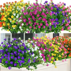 1 Bundle Artificial Flowers Outdoor UV Resistant Shrubs Plants Fake Home Garden Outdoor Ceremony Wedding Arch Floral Decoration