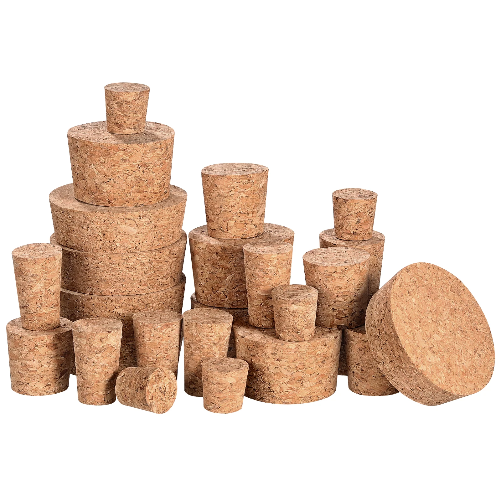 

Round Cork Stoppers Tapered Assorted Sizes Airtight Seal for Bottle Stopper Beer Soy Vinegar Bottles