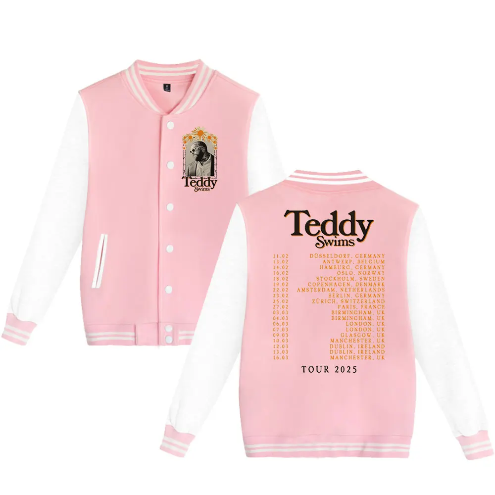テディスイムスデイジー写真 2025 ツアー野球ジャケットマーチユニセックスファッションカジュアル長袖服