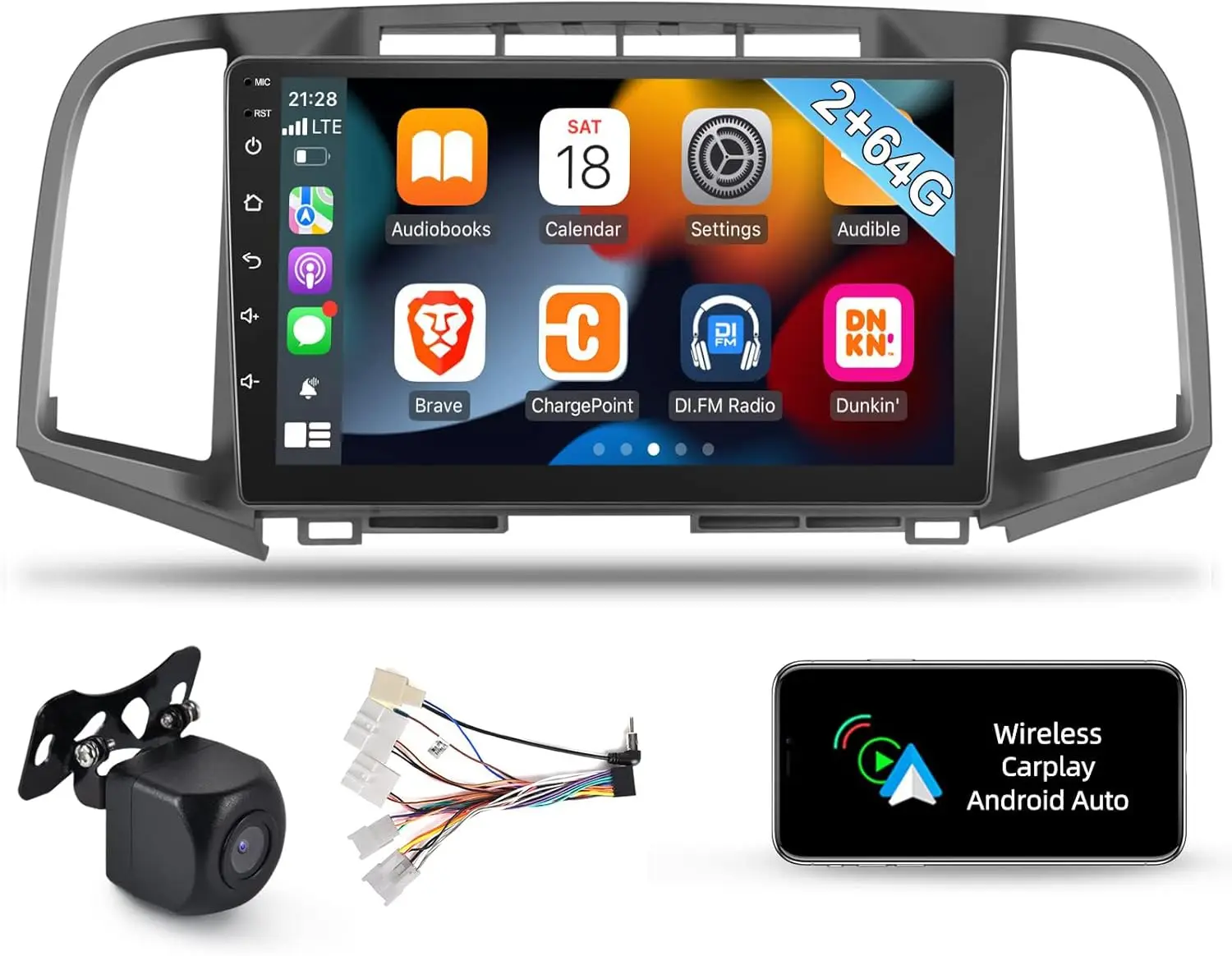 

9-футовый автомобильный радиоприемник для Toyota Venza 2008-2016, Android 13, CarPlay, Android Auto, Bluetooth, GPS, Wi-Fi, резервная камера, Hi-Fi аудио