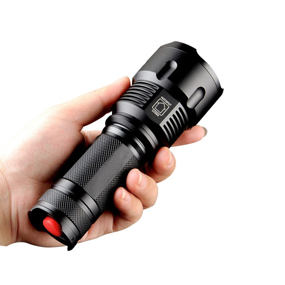 

【】 Flashlight Zoom Rechargeable Strong Light Led Torch For Camping Outdoor Powered Telescopic Portable