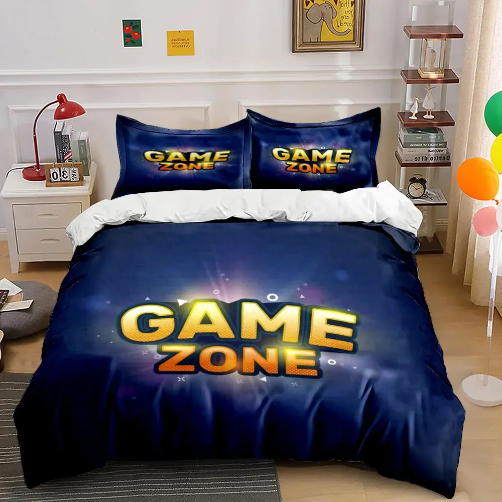 

"Game Zone Decor bedding Set" Multiple sizes kid's and adults' bedroom Exquisite 3PC bedding set, gift