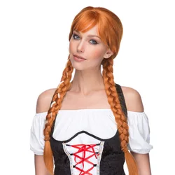 HAIRJOY  Synthetic Hair Octoberfest Beer Cosplay Wigs Anna German Beer Maid Costume Wig