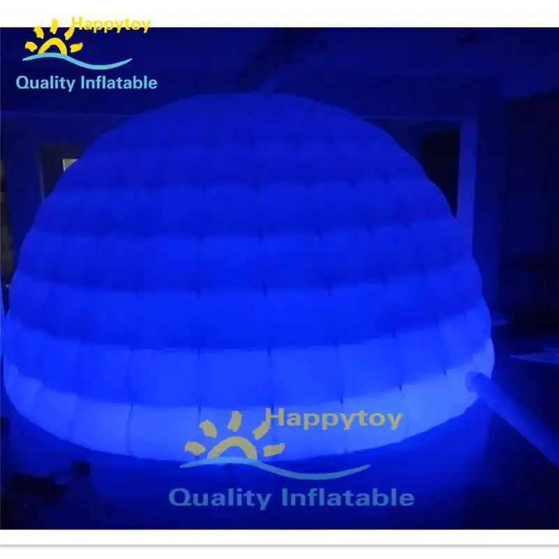 

Rip Stop Nylon Lightweight Exhibition Led Inflatable Dome Igloo For Outdoor Event Toy Tent