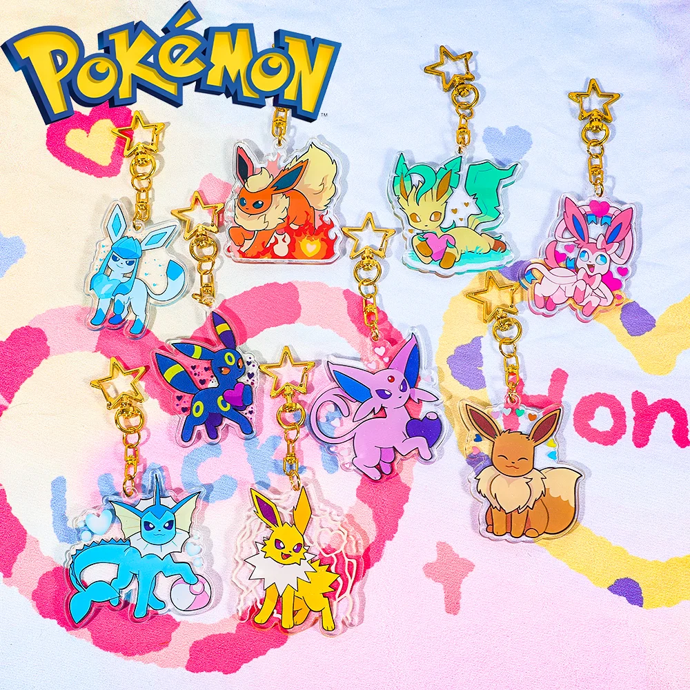 1 قطعة/9 قطعة سلسلة المفاتيح سلسلة البوكيمون-لطيف تصميم بسيط حقيبة الظهر الزخرفية شنقا زخرفة تحصيل الإكسسوارات #3