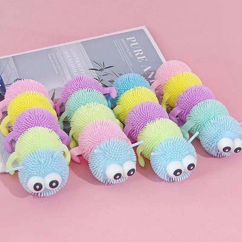 Fidget Toy Kawaii Luminous Caterpillar Sensory Toy Puzzle Vent Anti-Anxiety Squeeze Toy For Children Adult Stress Relief Toy