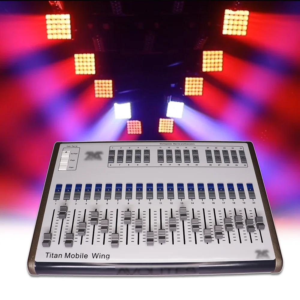 Titan Mobile Wing Expand Stage Moving Head Lighting Console Fader Effect Light DMX Controller Party DJ Disco Club Bar Equipment