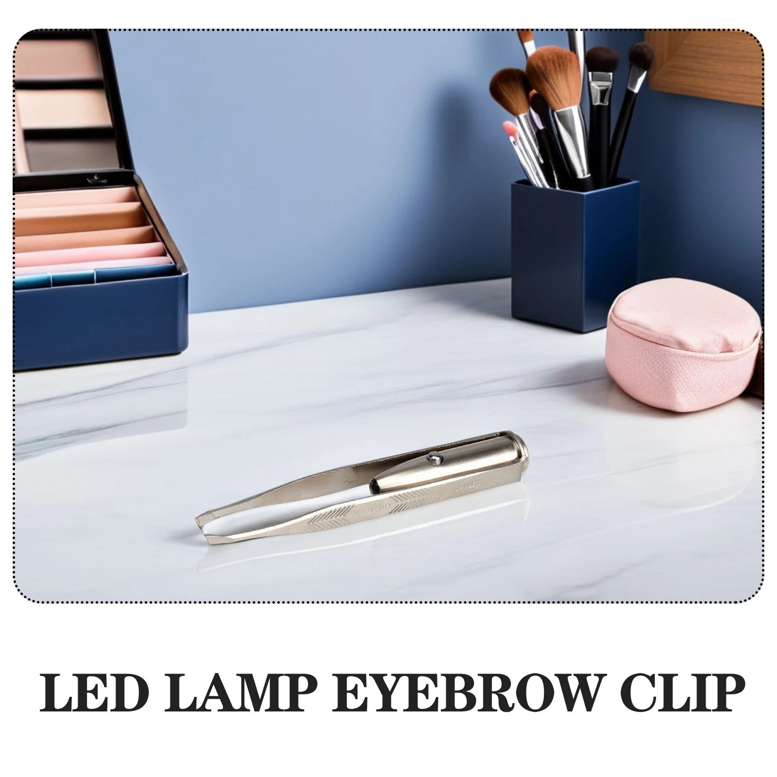 Przenośna lampka LED do depilacji brwi, wyraźny obraz w ciemności, wbudowane oświetlenie, przycisk sterujący, depilacja brwi, makijaż.